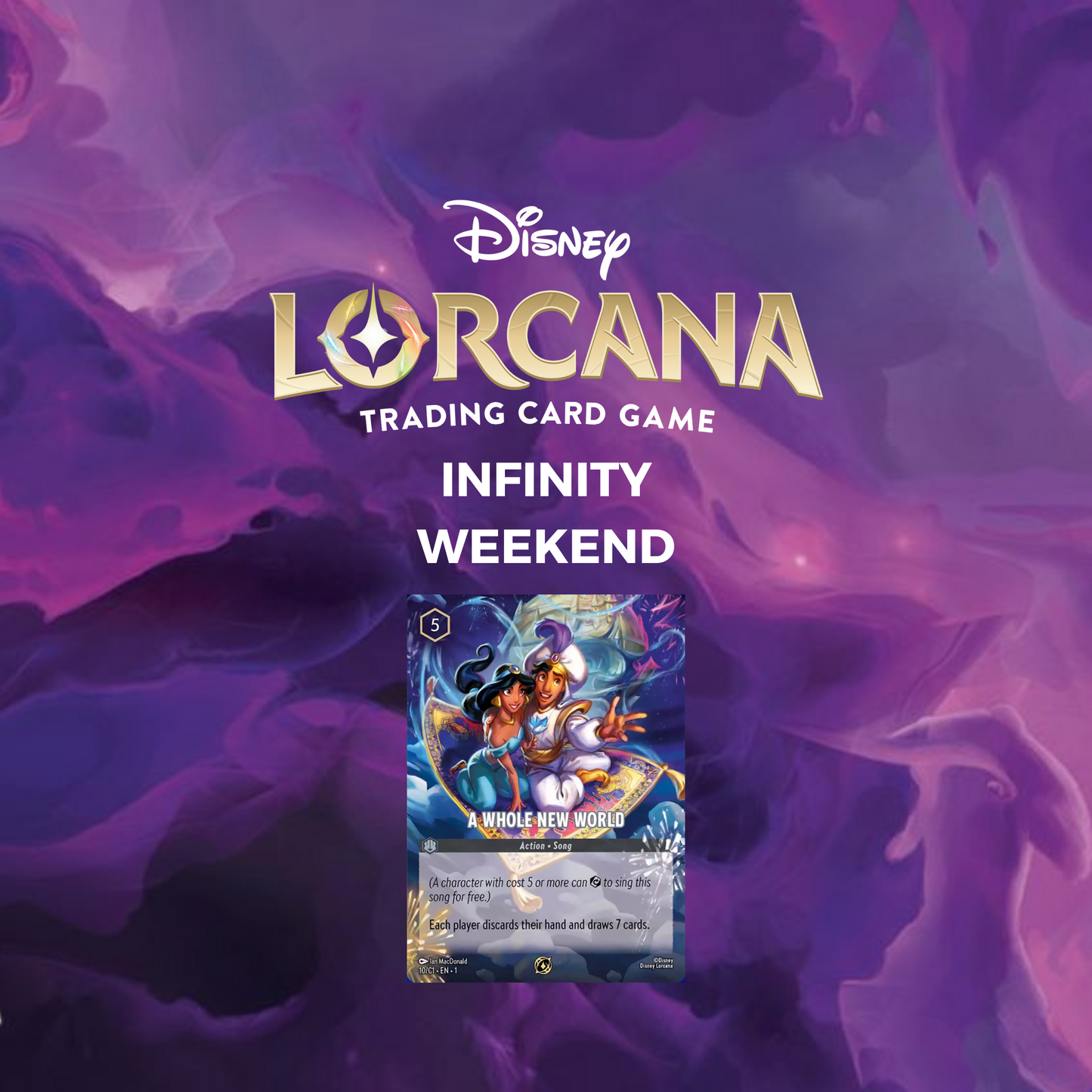 Disney Lorcana Infinity Weekend Dec 13 @2pm