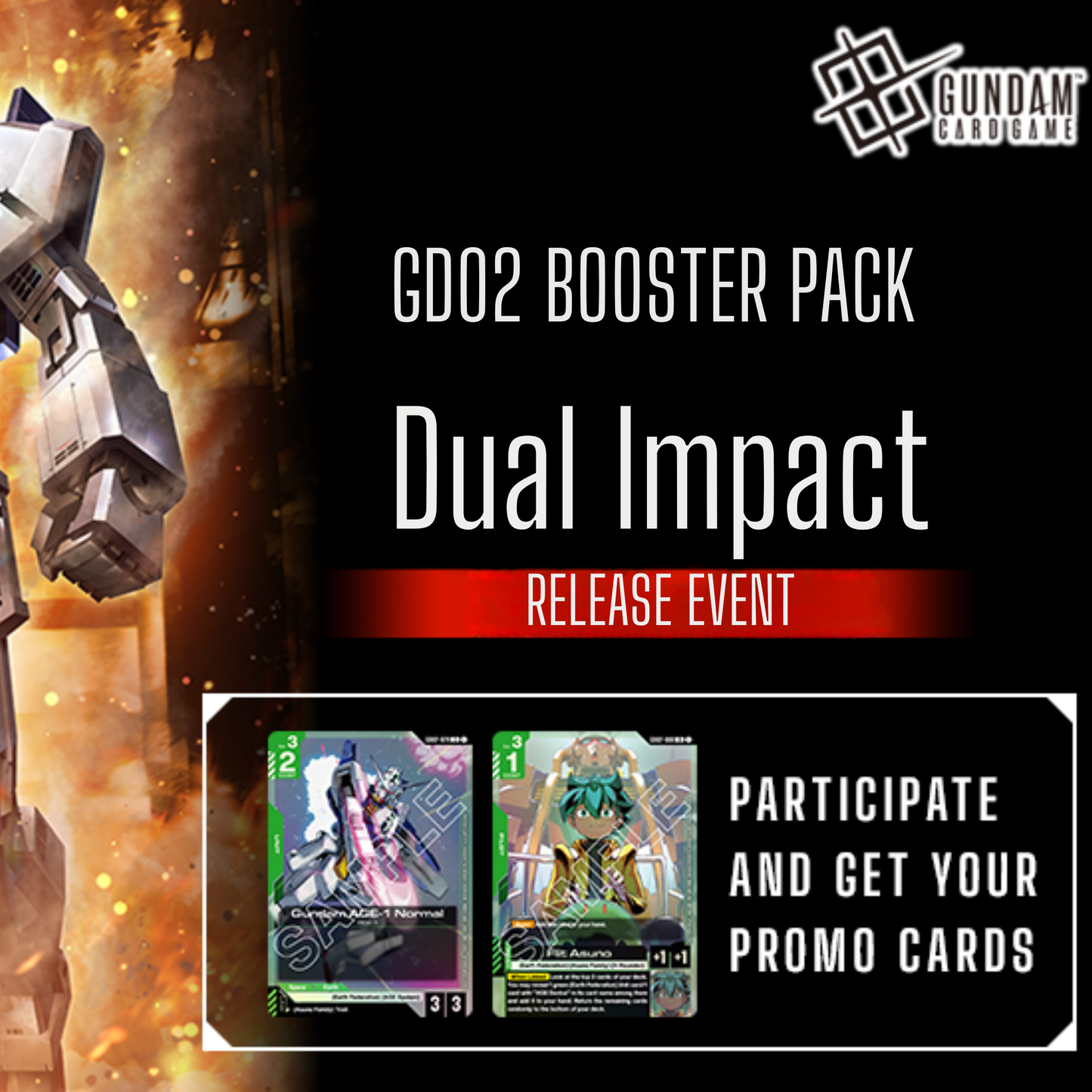 Gundam Dual Impact Release Event Saturday Oct 25 @12pm