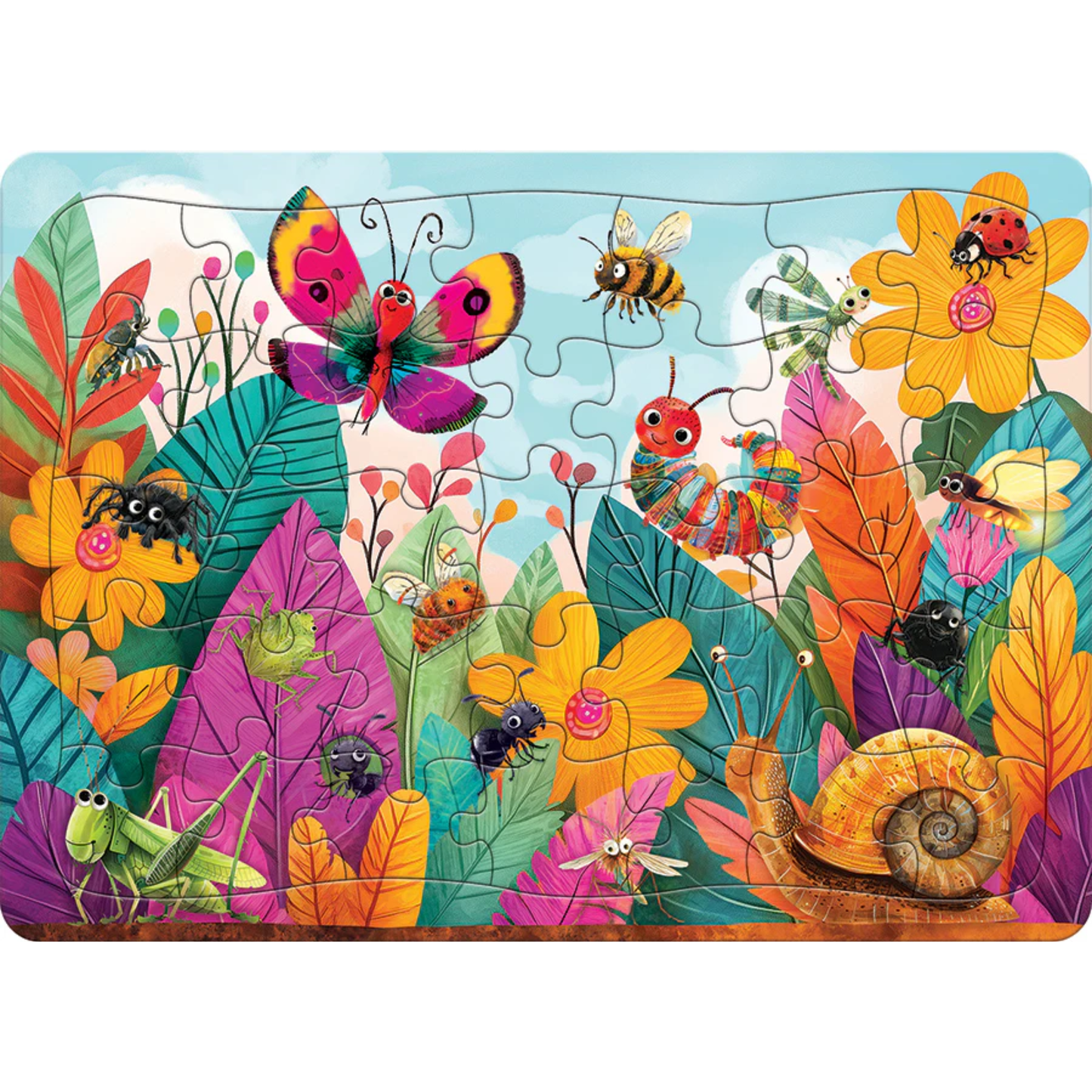 Bugs and Blossoms 35 Piece Tray Puzzle