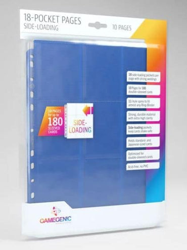 Gamegenic Blue 18-Pocket Side-Loading Pages (10pg) image 0