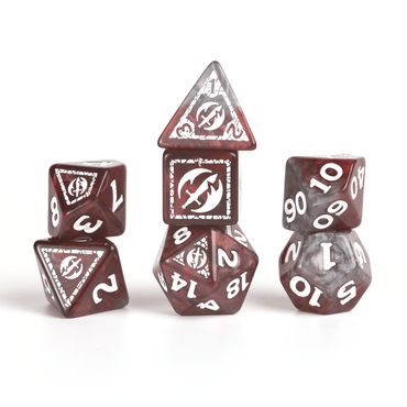 Sirius Dice D&D Adventure Dice Set Fighter: Red image 0