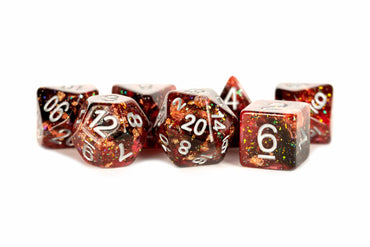 MDG Eternal Fire Resin 7 Piece Dice Set image 0