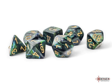 CHX22415 Jade/Gold Mega-hedral 7pc Dice Set image 0