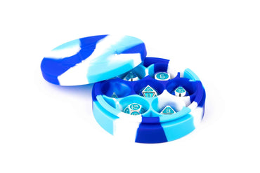 MDG Silicone RPG 7 Dice Case Blue/White image 0