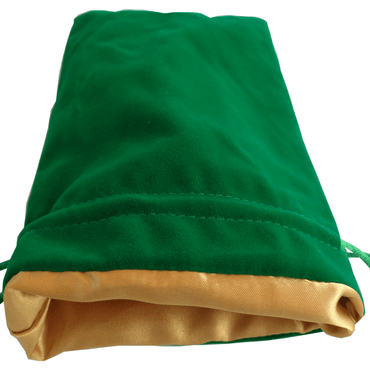 MDG Large Dice Bag Green Velvet w/ Gold Satin image 0