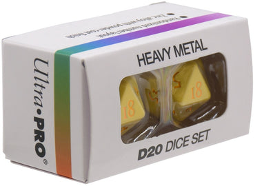 Ultra Pro Dice Heavy Metal Vivid Yellow Set of 2 D20 image 0