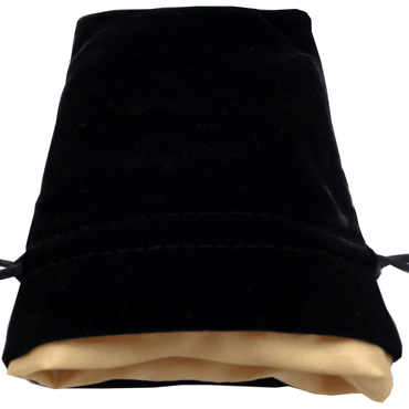 MDG Small Dice Bag Black Velvet w/ Gold Satin image 0