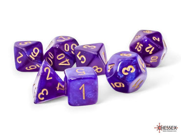 CHX22587 Purple/Gold Mega-hedral 7pc Dice Set image 0