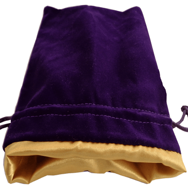 MDG Small Dice Bag Purple Velvet w/ Gold Satin image 0