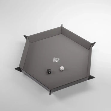 GameGenic Grey/Black Magnetic Hexagonal Dice Tray image 0