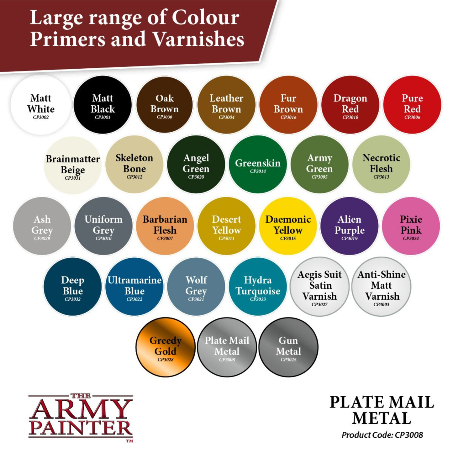 Army Painter Plate Mail Metal Color Primer