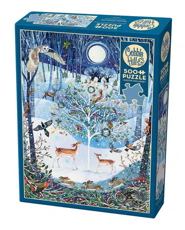 500 Piece Winter Woodland Puzzle Cobble Hill image 0