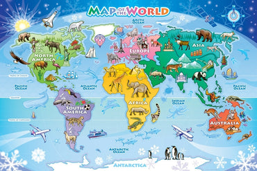 World Map 35pc Tray Puzzle image 0