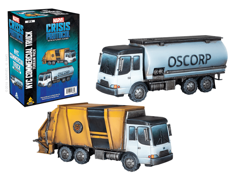 Marvel Crisis Protocol Garbage Truck & Chem Truck image 0