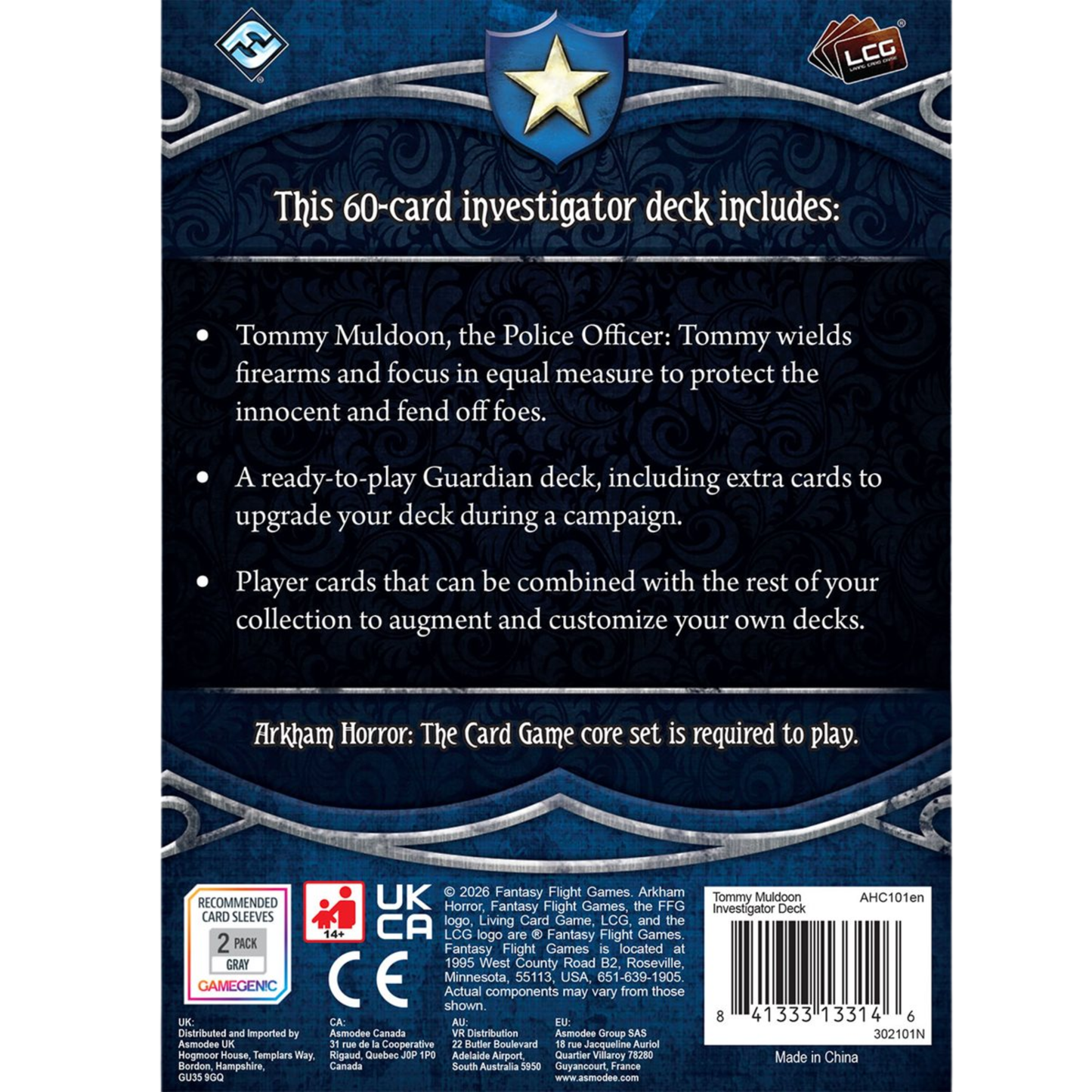 Arkham Horror Tommy Muldoon Investigator Deck