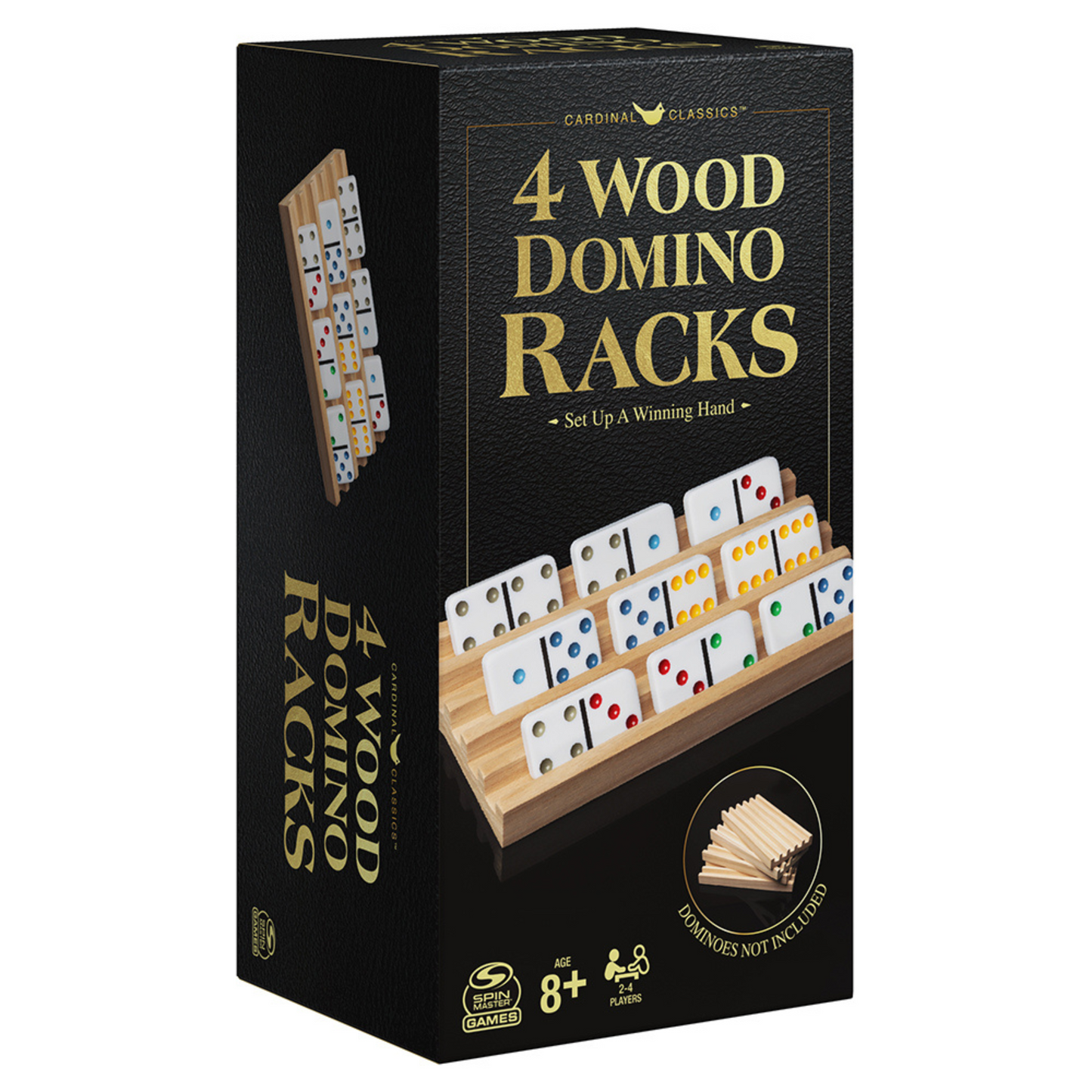 4 wood domino racks