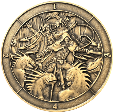 D4 Battle Scene Dice Coin image 0