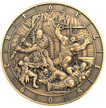 D10 Battle Scene Dice Coin image 0