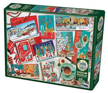 1000pc Cobble Hill puzzle - Midcentury Modern Season's Greetings image 0