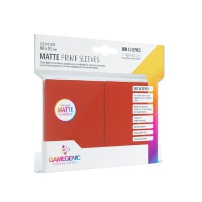 Gamegenic Matte Prime Sleeves: Red 100 image 0