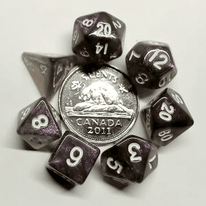 Mini Polyhedral Dice Set: Stardust Supervolcano image 0