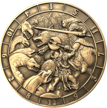 D12 Battle Scene Dice Coin image 0