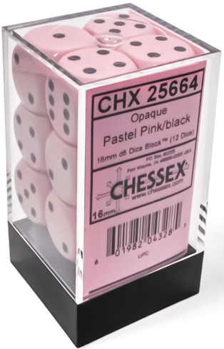 CHX25664 Pastel Pink Block of 12 D6 16mm image 0