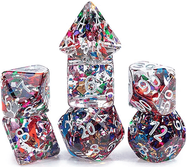 Inclusion Stained Glass 7 Piece Polyhedral Dice Set image 0