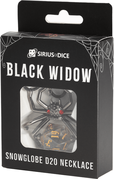Sirius Dice Black Widow D20 Necklace image 0
