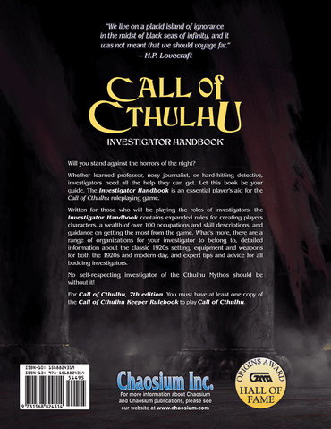COC INVESTIGATOR HANDBOOK CALL OF CTHULHU 7ED image 1