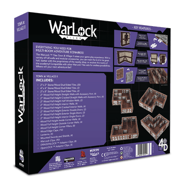 WarLock Tiles: Town & Village II - Full Height Plaster Walls image 1