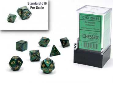 CHX20415 Mini Jade/Gold Scarab 7PC image 0