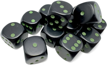 CHX25658 Black/Green Opaque 12 D6 Set image 0