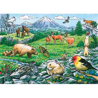 Rocky Mountain Wildlife 35 Piece Tray Puzzle image 0