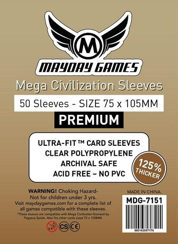 MDG7151 PREMIUM 75MM X 105MM MEGA CIVILIZATION 50 Sleeves image 0