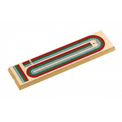 Wooden 3 Color Track Cribbage Board image 0