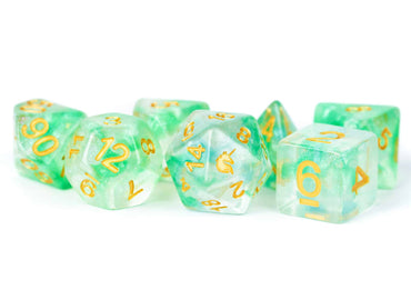MDG Icy Everglades Unicorn Resin Dice 7 Piece image 0