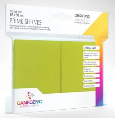 Gamegenic Prime Sleeves Lime 100 CT image 0