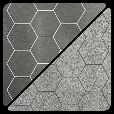 Chessex 1" Hex 2 Sided Black/Grey Battle Mat image 0