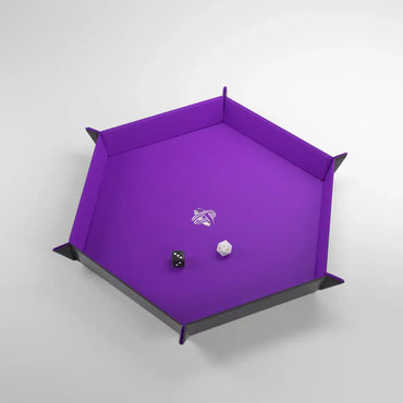 GameGenic Purple/Black Magnetic Hexagonal Dice Tray image 0