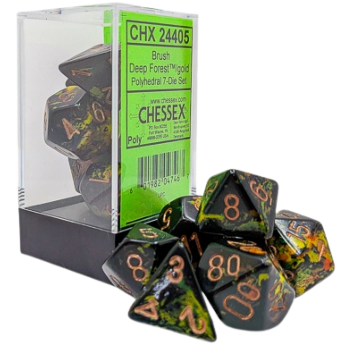 CHX24405 Brush 7-Die Set Polyhedral Deep Forest/Gold