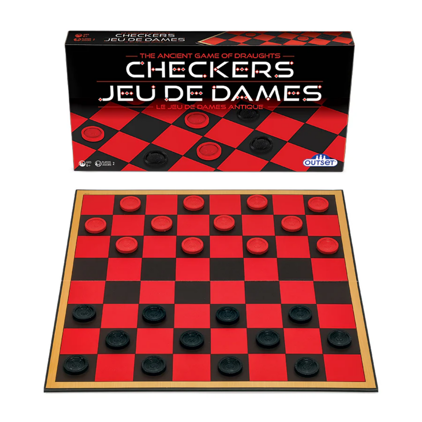 Checkers Board and pieces with box from Outset Media