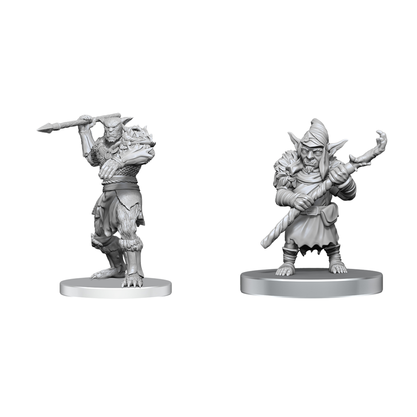 D&D Nolzur's Marvelous Miniatures Bugbear Stalker & Goblin Hexer Unpainted Miniatures Wave 28