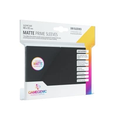 Gamegenic Matte Prime Sleeves: Black 100 - A Muse N Games
