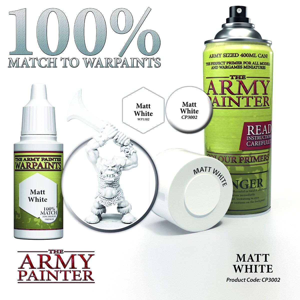 Army Painter Matt White Base Primer Spray - A Muse N Games