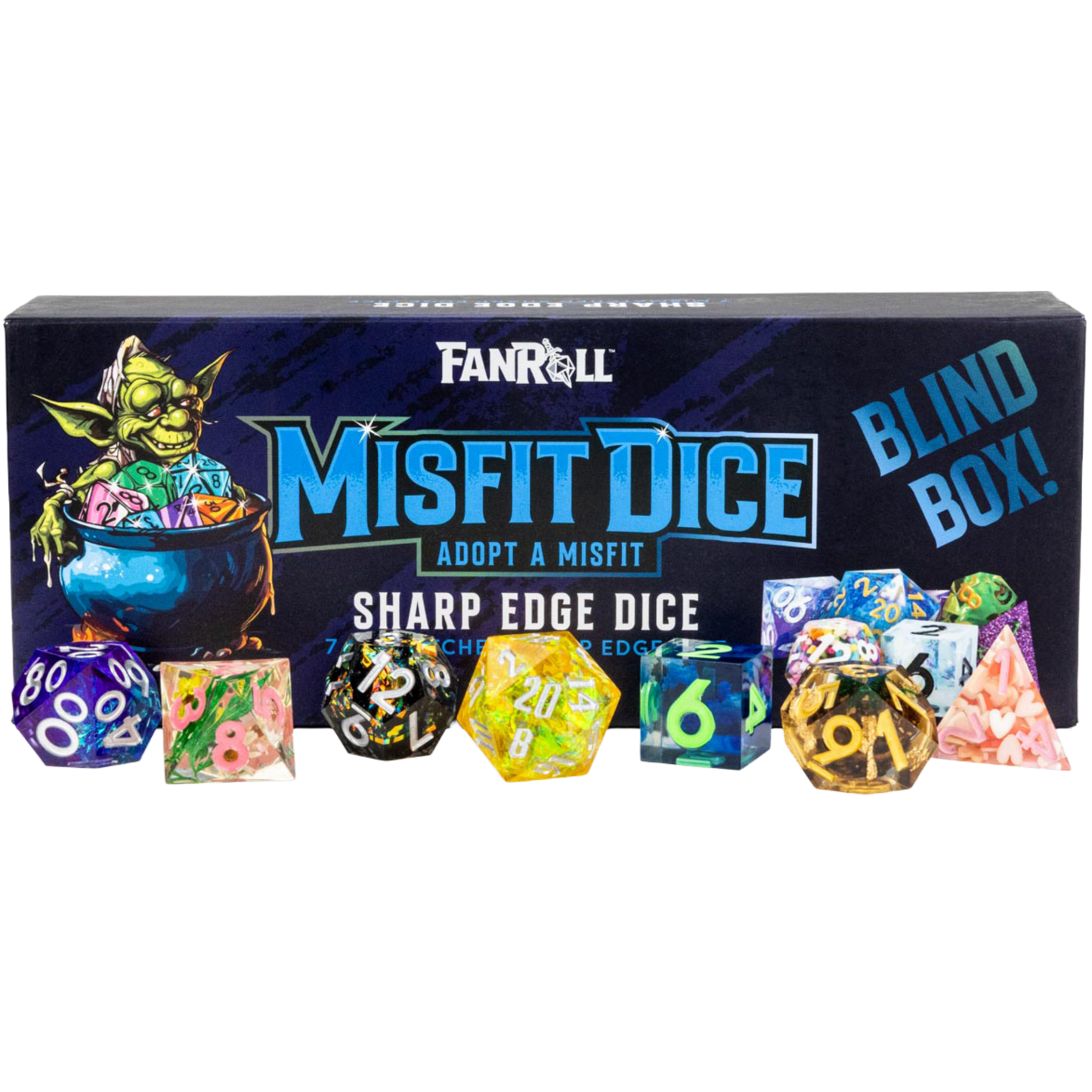 Mystery Misfit Sharp Edge Resin Polyhedral Dice Set