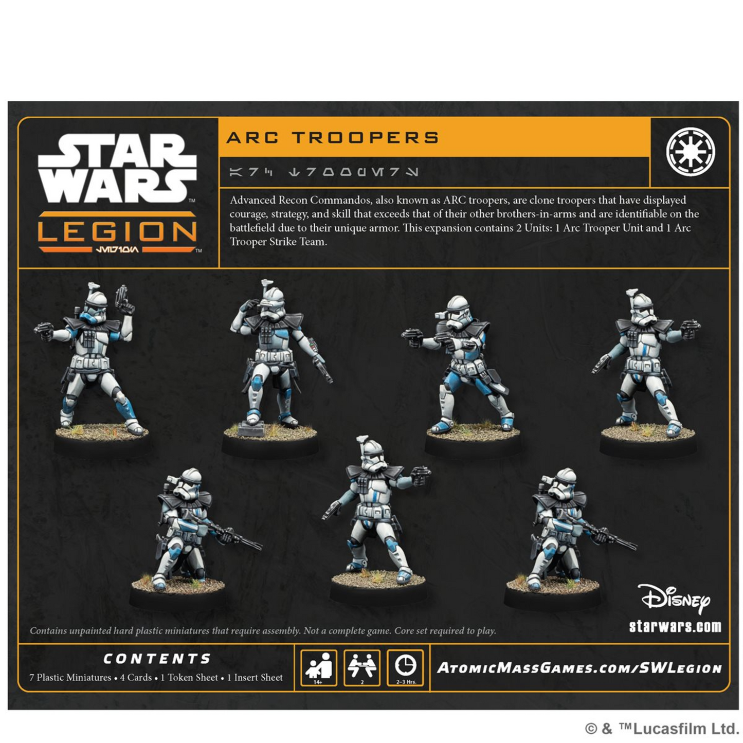 Star Wars Legion Arc Troopers content shots of assembled figures