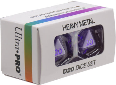 Ultra Pro Dice Heavy Metal Vivid Purple Set of 2 D20 image 0