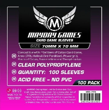 MDG7124 SMALL SQUARE 70MM X 70MM 100 Sleeves image 0