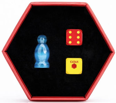 Fanroll Catan Aquamarine Robber and Metal Dice Set image 0